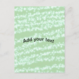 Green pastel glitter sparkle name text boho retro  postcard