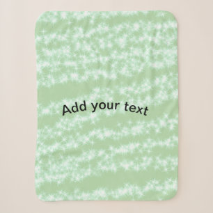 Green pastel glitter sparkle name text boho retro sherpa blanket
