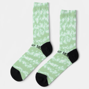 Green pastel glitter sparkle name text boho retro socks