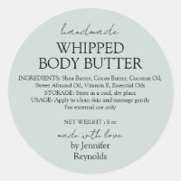 Green Pastel Handmade Body Butter Organic Classic