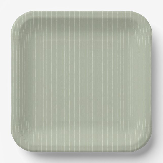 Green pastel. paper plate (Front)