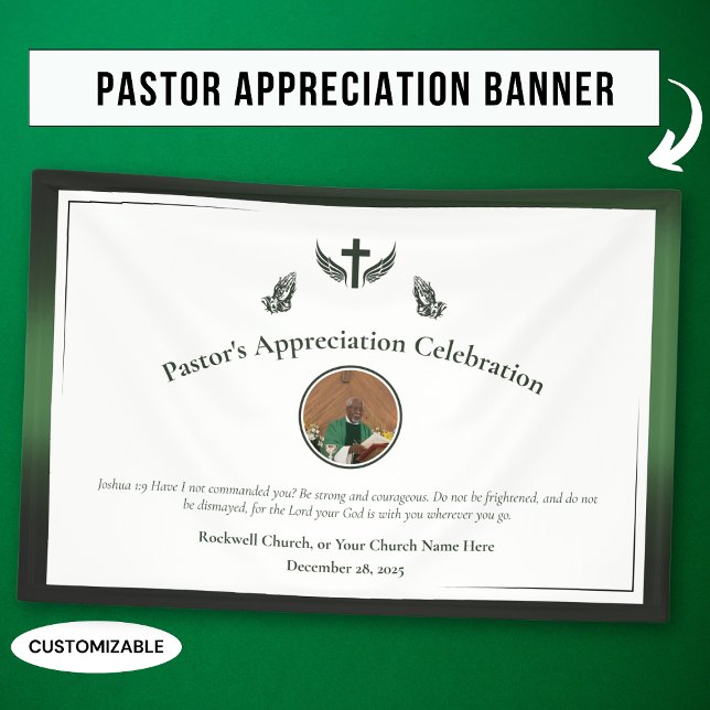 Green Pastor Appreciation Celebration Event  Banner (Creator Uploaded)