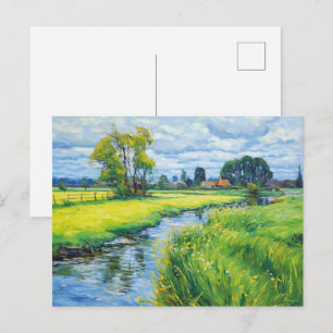 Green Pastures Along the Havel River Postcard