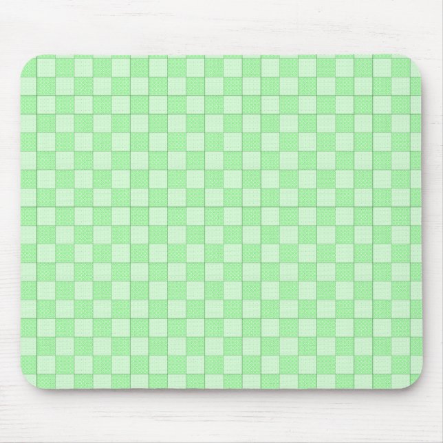 Green Patchwork Pattern Mouse Mat (Front)