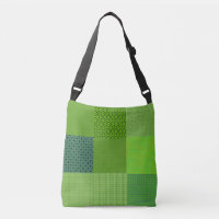 Green patchwork squares motif mandala pattern