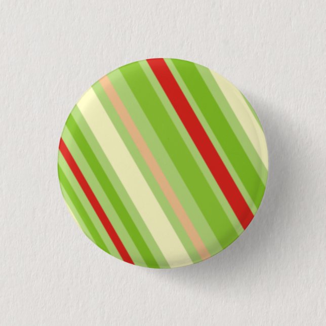 Green Pattern 3 Cm Round Badge (Front)