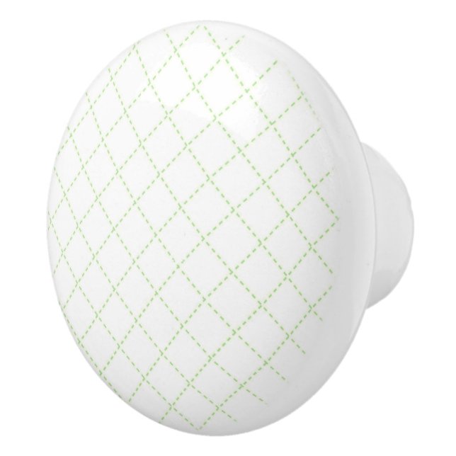 Green pattern ceramic knobs (Right)