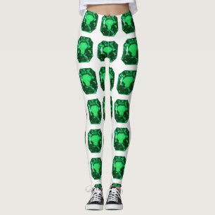 Green Pattern Emerald Leggings