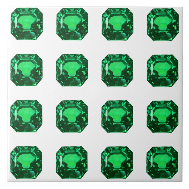 Green Pattern Emerald Tile (Front)