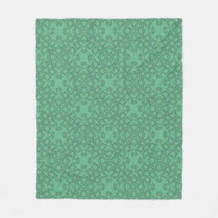 Green pattern fleece blanket