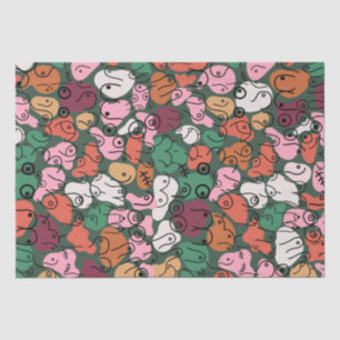 green pattern fun  tissue paper