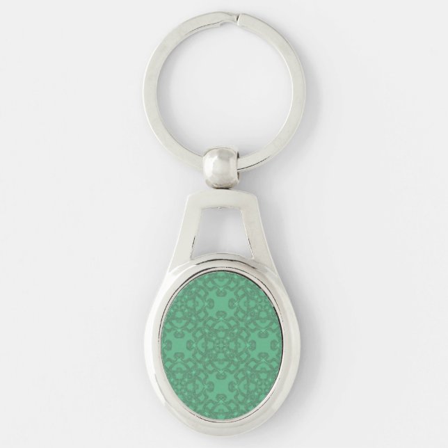 Green pattern key ring (Front)