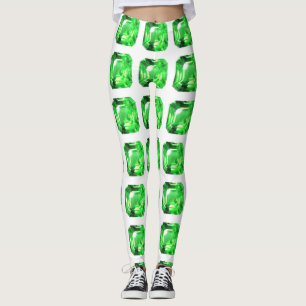 Green Pattern Leggings
