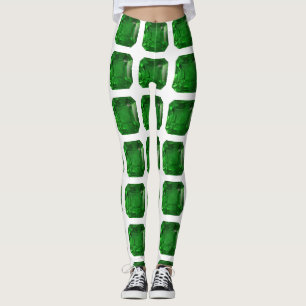 Green Pattern Leggings