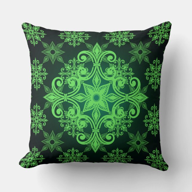 Green Pattern pillow (Front)