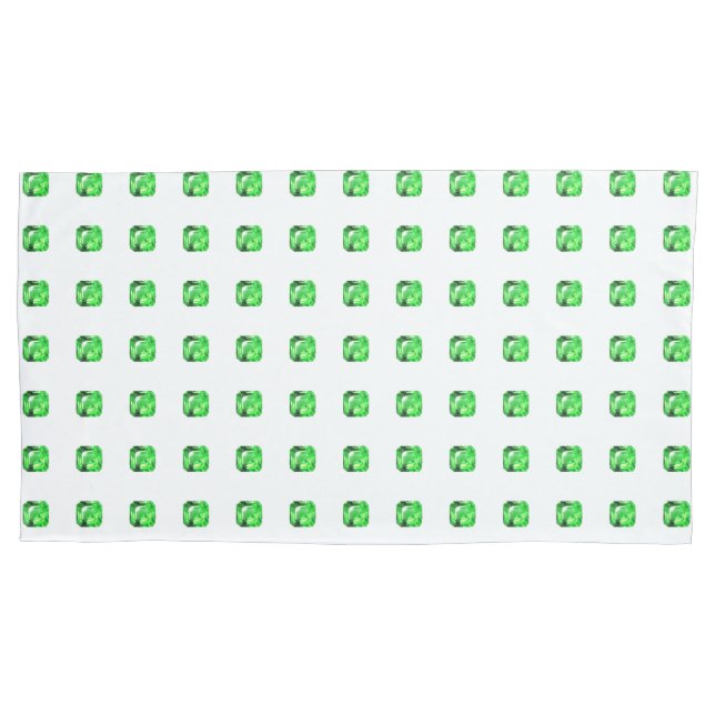 Green Pattern Pillowcase (Front-Left)