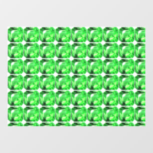 Green Pattern Window Cling