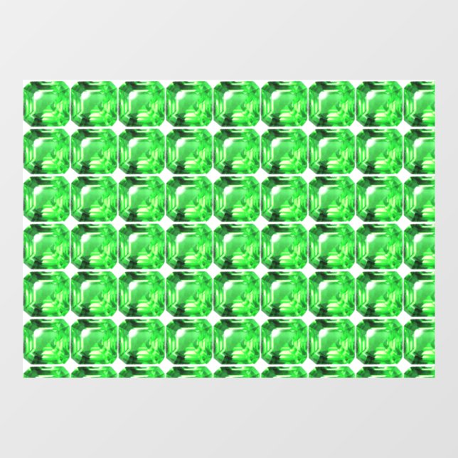 Green Pattern Window Cling (Sheet)