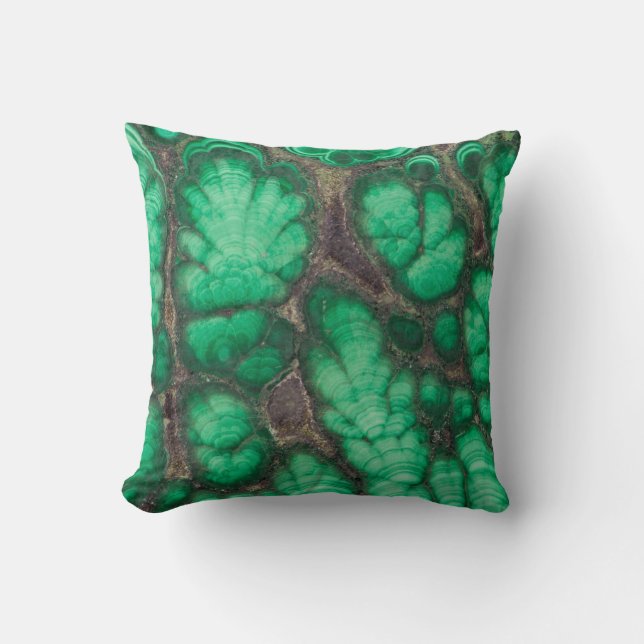 Green Patterned Malachite Cushion (Front)