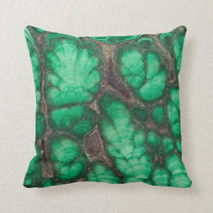 Green Patterned Malachite Cushion
