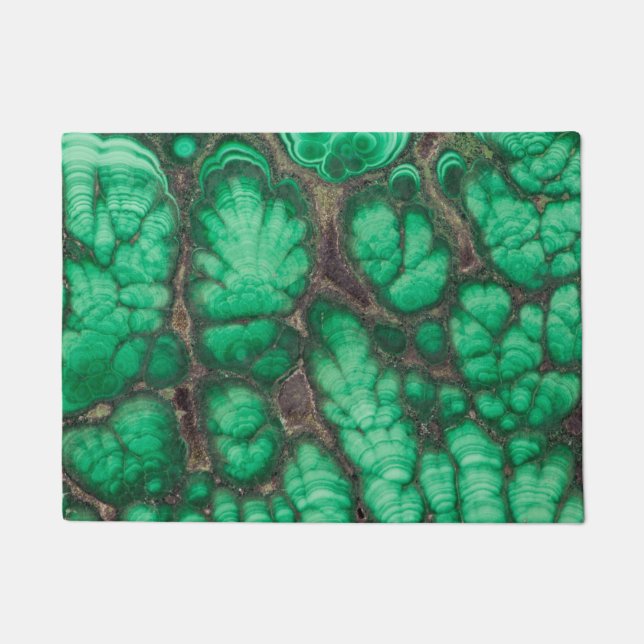 Green Patterned Malachite Doormat (Front)