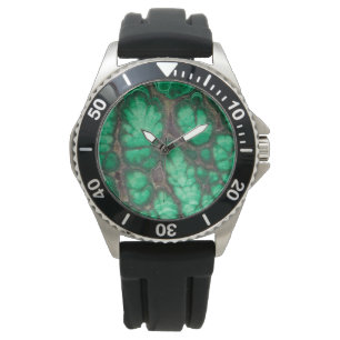 Green Patterned Malachite Watch