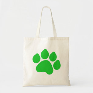 Green Paw Print Bag