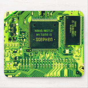 Green PCB board, electronic parts printed circuit Mouse Mat
