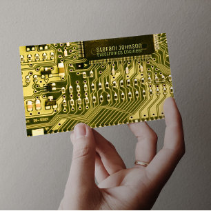 Green PCB Printed Circuit, Technology Engineering Business Card