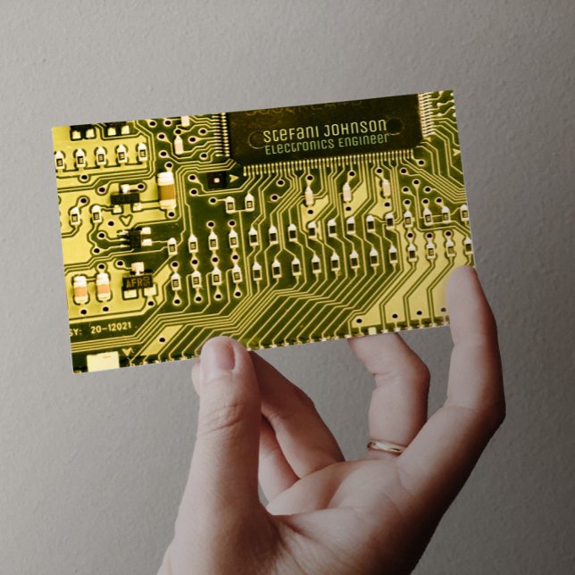 Green PCB Printed Circuit, Technology Engineering Business Card (Creator Uploaded)