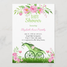Green Pea Baby Shower Invitation