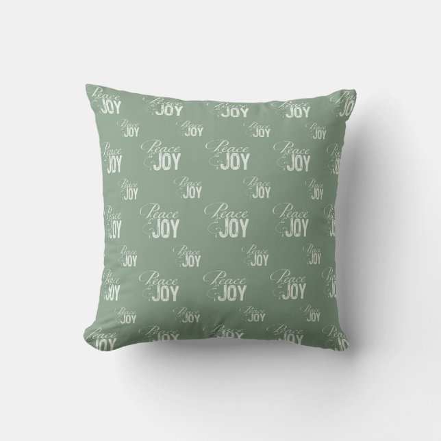 Green Peace and Joy Cushion (Front)