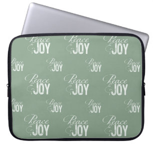 Green Peace and Joy Laptop Sleeve