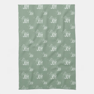 Green Peace and Joy Tea Towel