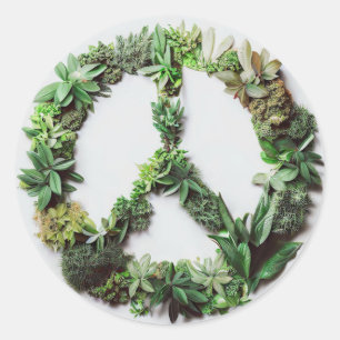 Green Peace Classic Round Sticker