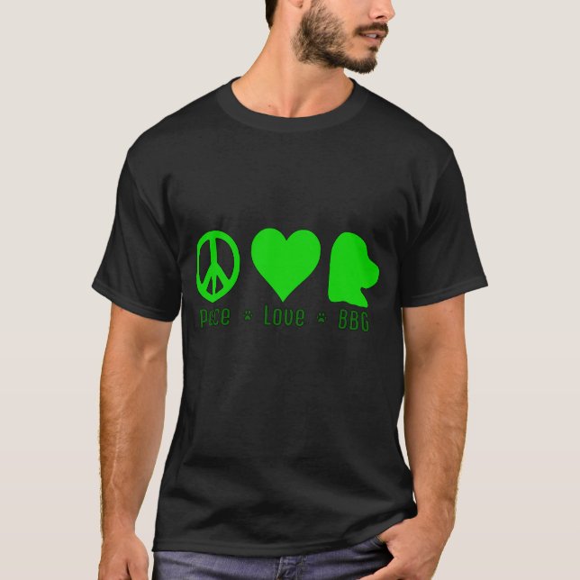 Green Peace Love BBG T-Shirt (Front)