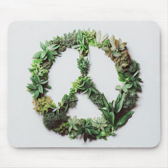 Green Peace Mouse Mat (Front)