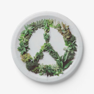 Green Peace Paper Plate