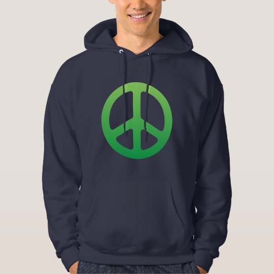 Green Peace Sign Hoodie