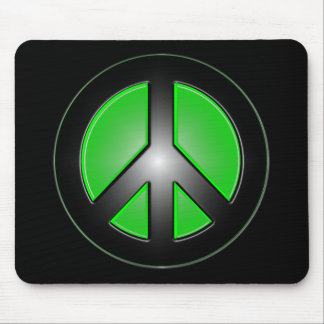 green peace sign mouse mat