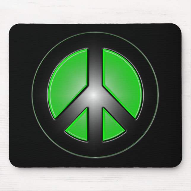 green peace sign mouse mat (Front)