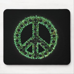 green peace sign mousepad