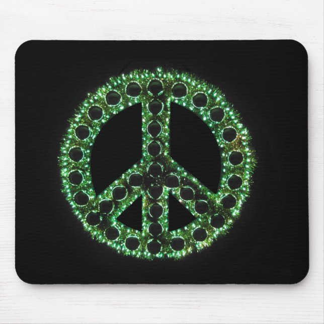 green peace sign mousepad (Front)