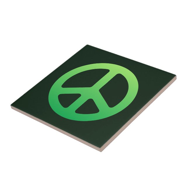 Green Peace Sign Tile (Side)