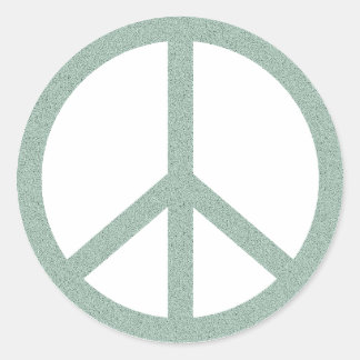 Green Peace Symbol Classic Round Sticker