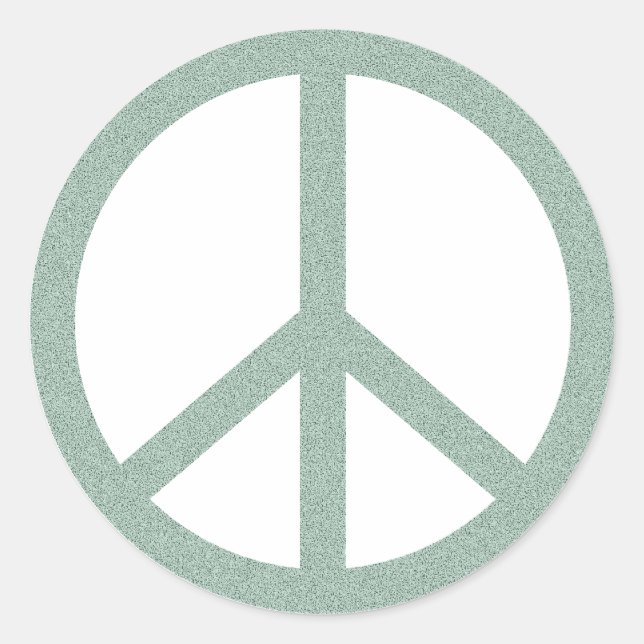 Green Peace Symbol Classic Round Sticker (Front)