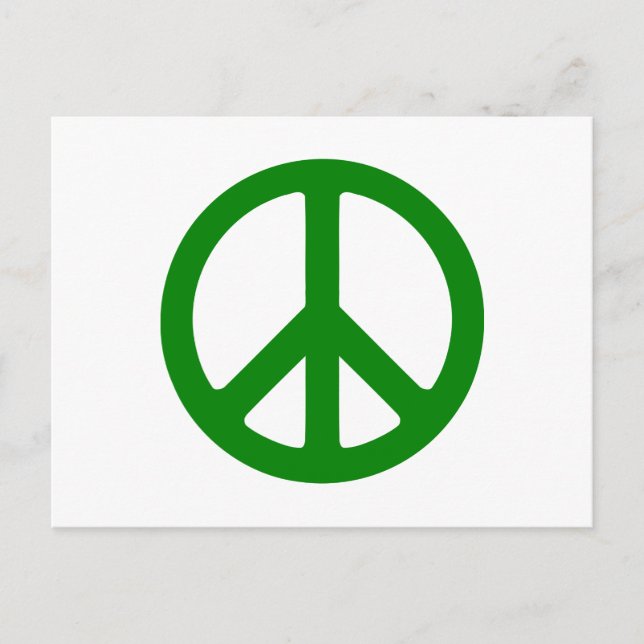 Green Peace Symbol Postcard (Front)