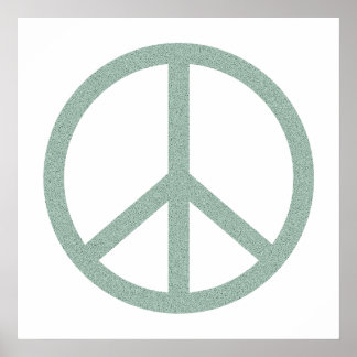 Green Peace Symbol Poster