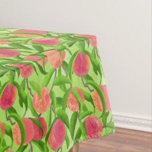 Green Peaches Tablecloth