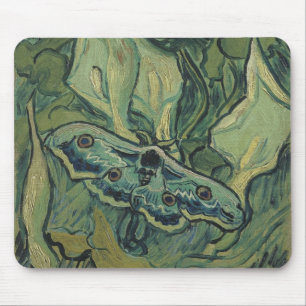Green Peacock (Emperor) Moth by Vincent van Gogh Mouse Mat